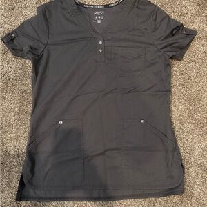 Dickies Charcoal V-Neck Scrub Top